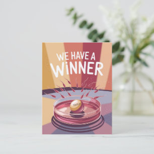 Grappige zwangerschapsaankondiging winnaar briefkaart