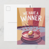 Grappige zwangerschapsaankondiging winnaar briefkaart (Voorkant / Achterkant)
