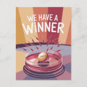 Grappige zwangerschapsaankondiging winnaar briefkaart (Voorkant)
