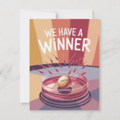 Grappige zwangerschapsaankondiging winnaar feestdagenkaart (Voorkant)