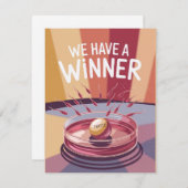 Grappige zwangerschapsaankondiging winnaar feestdagenkaart (Voorkant / Achterkant)