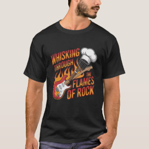 Grappige Zware Metal Bakker Rock and Roll Chef T-shirt