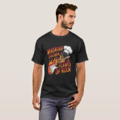 Grappige Zware Metal Bakker Rock and Roll Chef T-shirt (Voorkant volledig)