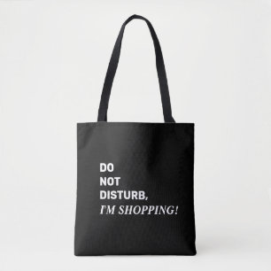 Grappige zwart-wit bedrukte boodschappentas tote bag
