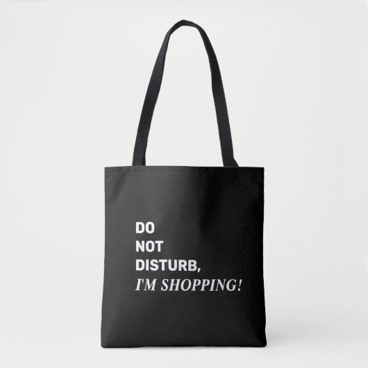 Grappige zwart-wit bedrukte boodschappentas tote bag (Voorkant)