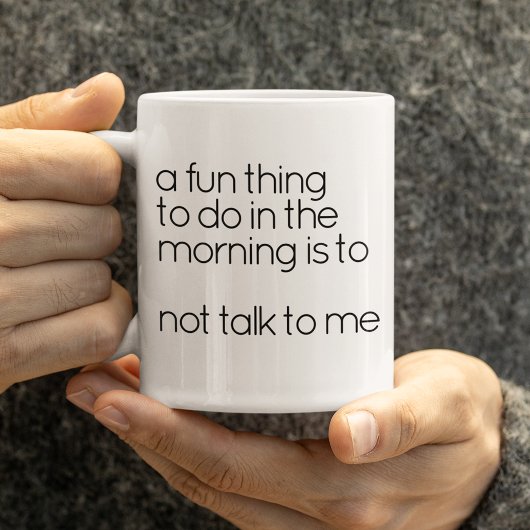 Grappige zwart-wit chagrijnige ochtend Wake Up Quo Koffiemok