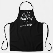 Grappige zwart-wit chef-kok pet whisk schort (Voorkant)