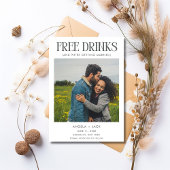 Grappige zwart wit foto bruiloft opslaan van de da save the date