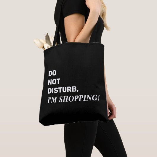 Grappige zwart-wit Gezegde Canvas tas (Dichtbij)