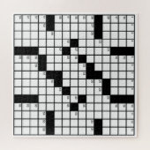 Grappige zwart-wit kruiswoordpuzzel spel legpuzzel (Horizontaal)