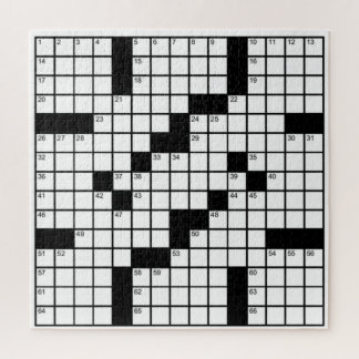 Grappige zwart-wit kruiswoordpuzzel spel legpuzzel
