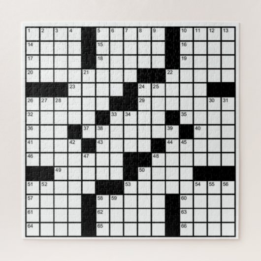 Grappige zwart-wit kruiswoordpuzzel spel legpuzzel (Verticaal)