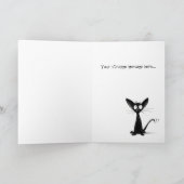 Grappige zwart-wit oosterse katten kunst op maat kaart (Binnen)