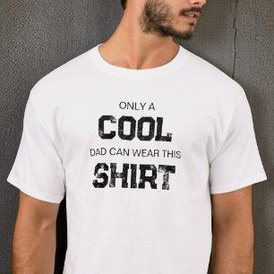 Grappige Zwart-Wit Typografie Quote Cool Vader T-shirt