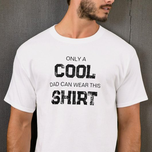 Grappige Zwart-Wit Typografie Quote Cool Vader T-shirt