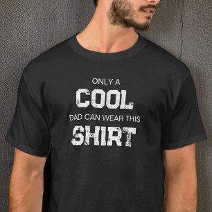 Grappige Zwart-Wit Typografie Quote Coole Vader T-shirt