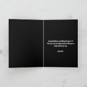 Grappige zwart-witte kat echtgenoot 60e verjaardag kaart (Binnen)