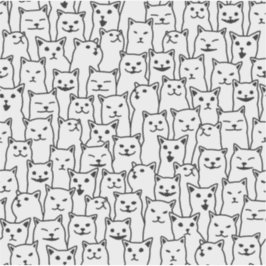 Grappige zwart-witte kat moderne patroon sticker
