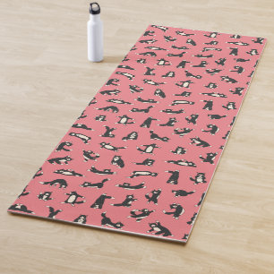 Grappige Zwart Witte Katten Die Patroon Yoga Mat D