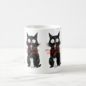 Grappige Zwart & Witte Katten Schort Koffiemok (Center)