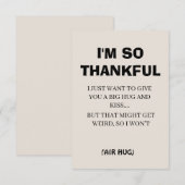 Grappige Zwarte Calligrafie Ik Ben Zo Dankbaar Een Bedankkaart (Voorkant / Achterkant)