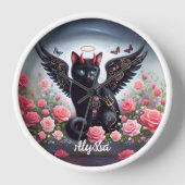 Grappige zwarte demon en engel kat (Voorkant)