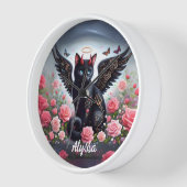 Grappige zwarte demon en engel kat (Hoek)