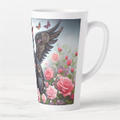 Grappige zwarte demon en engel kat latte mok (Rechts)