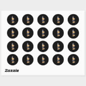 grappige zwarte eend ronde sticker (Vel)