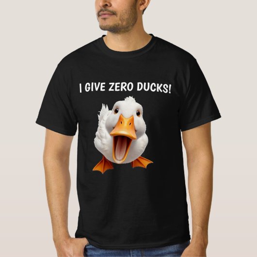 GRAPPIGE ZWARTE EEND T-SHIRT (Voorkant)