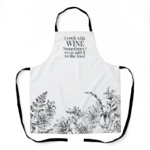 Grappige zwarte en witte bloemenwijn