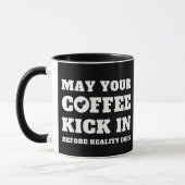 Grappige zwarte en witte koffie liefhebbers mok (Links)