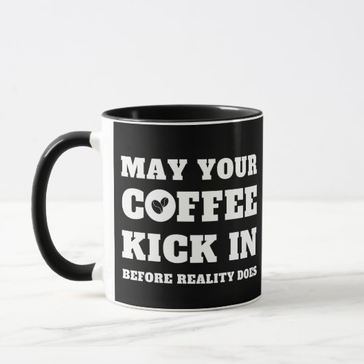 Grappige zwarte en witte koffie liefhebbers mok (Links)