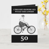 Grappige  zwarte en witte zus 50ste verjaardag kaart (Gele Bloem)