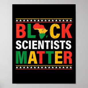 Grappige zwarte geschiedenis maand zwarte wetensch poster