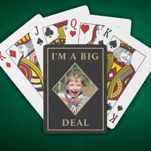 Grappige Zwarte Goud Moderne Foto Ik Ben Een Grote Pokerkaarten