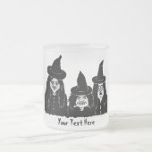 Grappige zwarte heksen eng spooky halloween matglas koffiemok (Center)