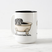 Grappige Zwarte Hond Mok Pitbull Humor (Voorkant links)