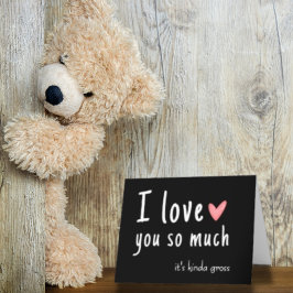 Grappige Zwarte Ik hou van jou Valentijnsdag kaart