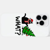 Grappige Zwarte Kat Cadeau duwt Kerstboom Om C Case-Mate iPhone Case (Achterkant (horizontaal))