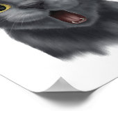 Grappige zwarte kat Cartoon Poster (Hoek)