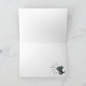 Grappige zwarte kat Dank je wel kaart (Binnen)