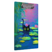 Grappige zwarte kat die in vijver zwemt | Excentri Klembord (Rechts)