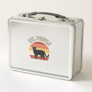 Grappige Zwarte Kat Ew Mensen Vintage Retro Design