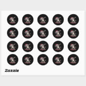 Grappige zwarte kat Halloween Grappige kerst Ronde Sticker (Vel)