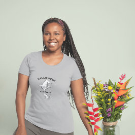 grappige zwarte kat halloween party vrouw T-Shirt