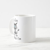 Grappige zwarte kat Het is prima in orde Alles is  Koffiemok (Voorkant links)