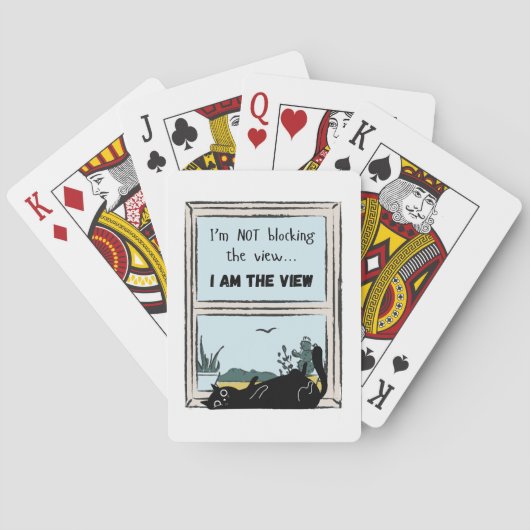 Grappige Zwarte Kat, ik ben het uitzicht Pokerkaarten (Achterkant)