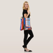 Grappige zwarte kat in het raam tote bag (Op model)
