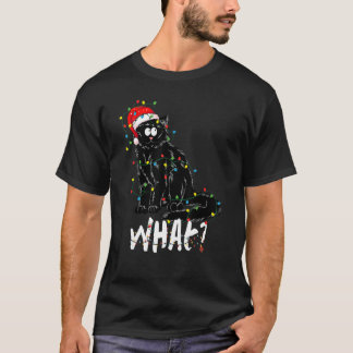 Grappige Zwarte Kat Kado Kerstboom Omverduwen C T-shirt